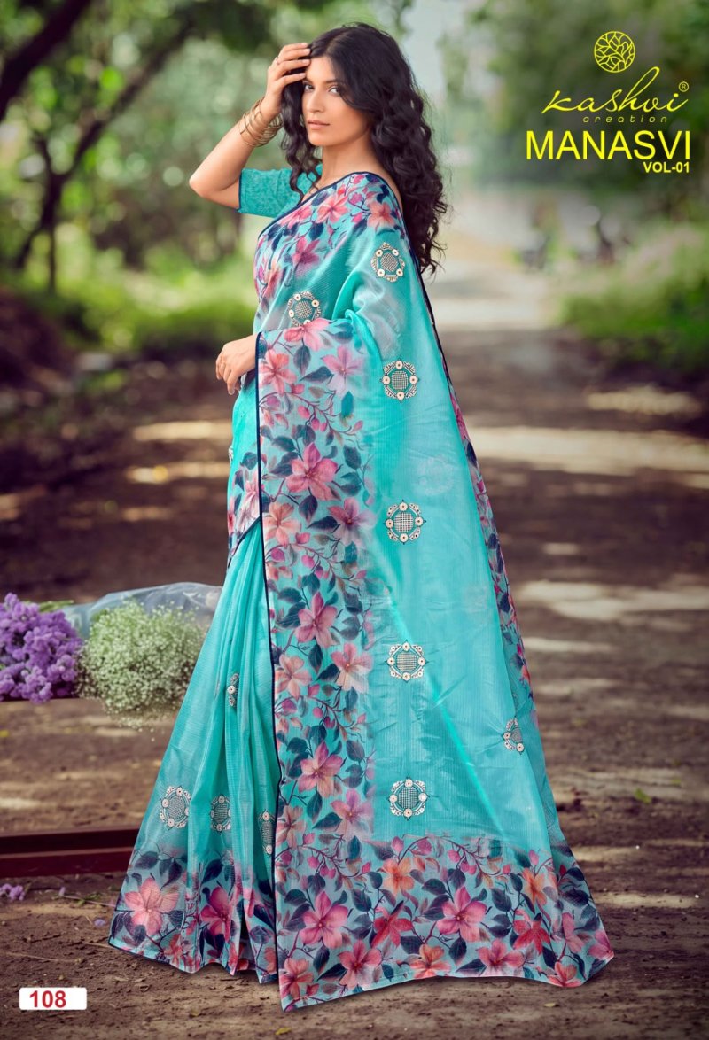 Manasvi Vol 1 By Kashvi Crush Chiffon Saree